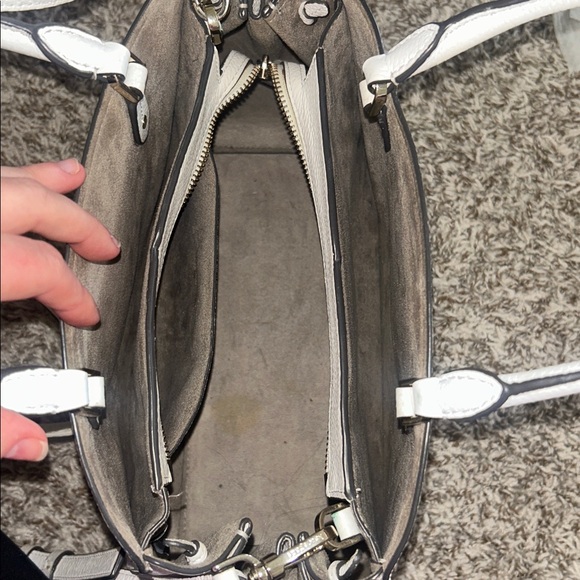 kate spade white pebbled leather satchel handbag - Picture 5 of 7